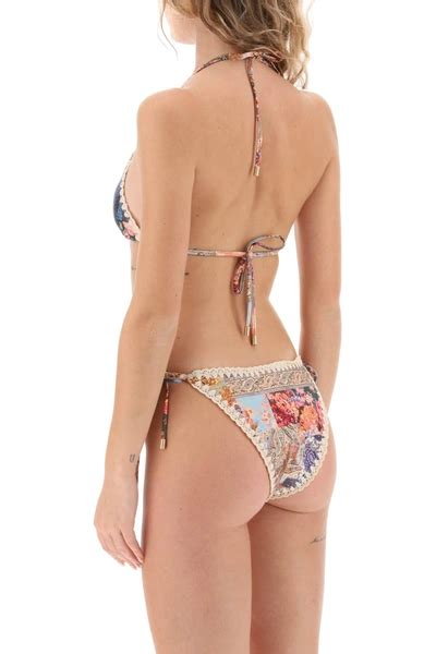 Zimmermann Devi Crochet Bikini Set In Multicolor Modesens