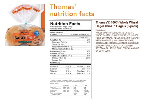 Thomas Bagel Nutrition Facts Nutrition Ftempo