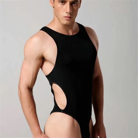 Sexy Teddies Mens Bodysuit Bodystocking Sex Man Jumpsuit Wresting