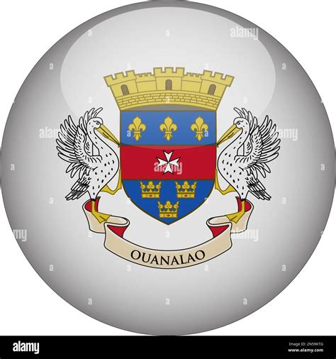 Saint Barth Lemy D Rounded Flag Icon Button Vector Stock Vector Image