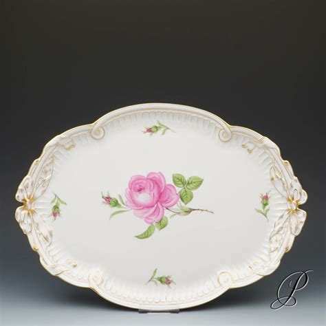 Rote Rose Gelbe Rose Meissen Porzellan Porcelain