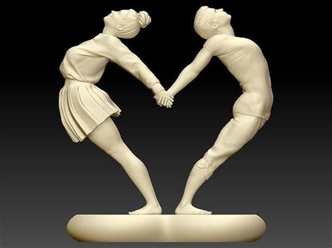 A Heart Shape Couple 3d Model 3d Printable Cgtrader