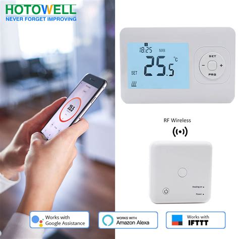 7 Days Programmable RF 433MHz Heat WiFi Wireless Room Thermostat