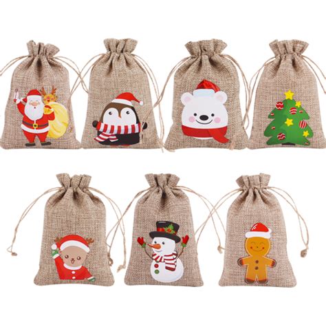 Burlap Christmas Bags