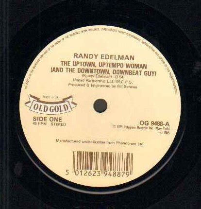 Amazon RANDY EDELMAN THE UPTOWN UPTEMPO WOMAN 7 Inch Vinyl