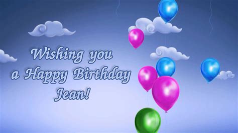 Wishes a Happy Birthday Jean!.