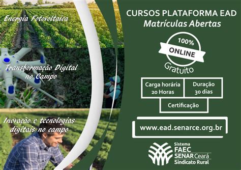 Senar Ce Lan A Plataforma Ead Oferta De Cursos Gratuitos