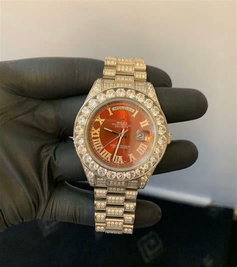 Fully iced out ap silver red pp automatic diamond | in Rotherham, South Yorkshire | Gumtree