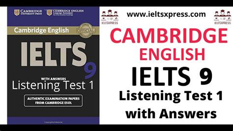 Practice Cambridge IELTS 9 Listening Test 1 with Answers