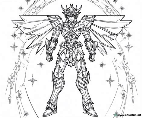 Coloriage des armures de Saint Seiya à Télécharger ou à Imprimer