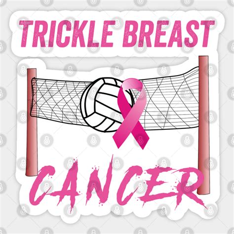 Tackle Volleyball Pink Ribbon Breast Cancer Cancer Sticker Teepublic