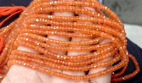 Inches Strand Finest Quality Natural Carnelian Micro Faceted