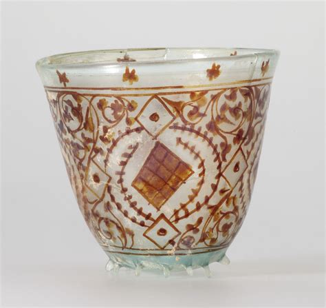 Footed Cup With Lustre Decoration Gls 594 Probably Egypt 11th Or 12th