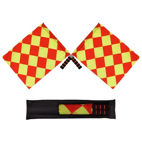 2pcsset Soccer Referee Flag Fair Play Sports Match Football Game