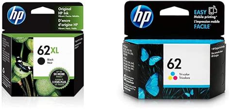 HP 62XL Black High Yield HP 62 Tri Colour Original Ink Cartridges 2