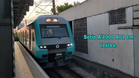 Trem Série A 8900 A01 da ViaMobilidade em fase de testes YouTube