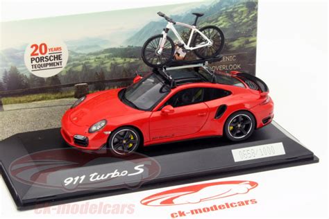 Spark Porsche Turbo S With Bicycle Years Porsche