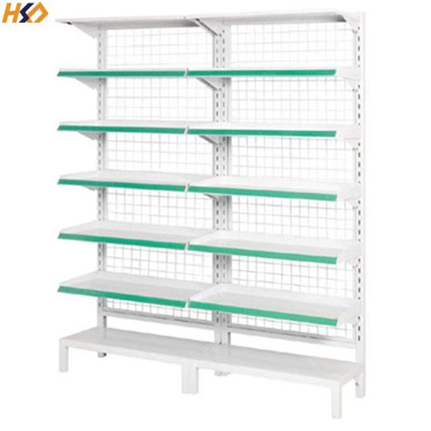 High Quality Steel Supermarket Shelving For Convenience Store Double