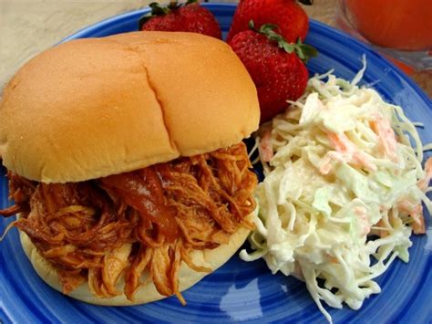 Easy And Tasty Barbecue Chicken Sandwiches In The Crock Pot Recipe Genius Kitchen