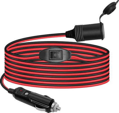 Ft M Car Cigarette Lighter Socket Extension Cord Wire Cable Awg