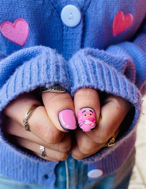 30 Fun Pink Panther Nails You'll Love - The Beauty Pursuit