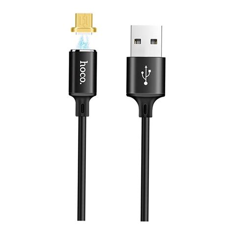 Charger Cable สายชาร์จ Hoco Magnatic Usb Cable U28 For Micro Black