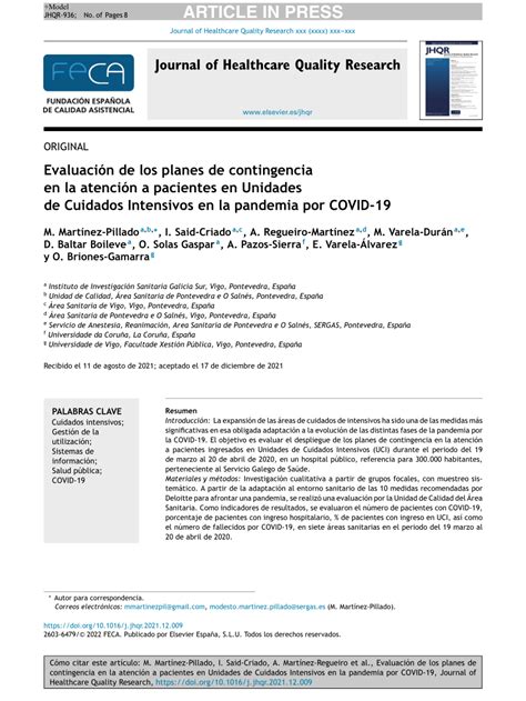 PDF Evaluación de los planes de contingencia en la atención a