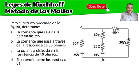 Leyes De Kirchhoff M Todo De Las Mallas Variante Del Metodo De Los