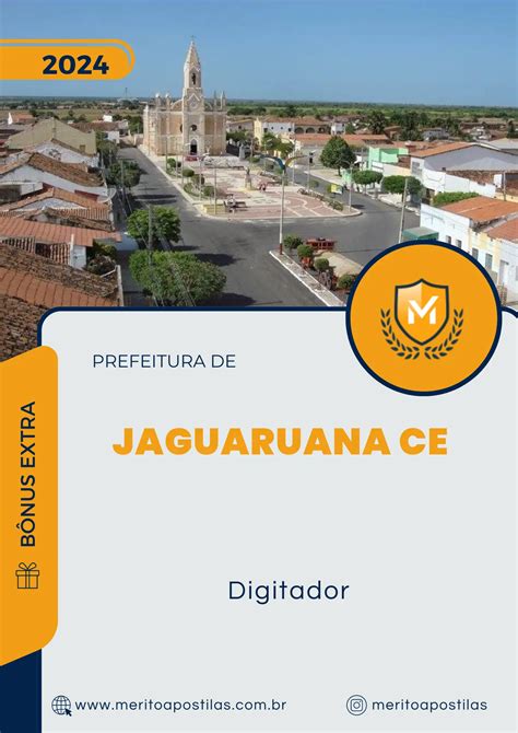 Apostila Digitador Prefeitura de Jaguaruana CE 2024 Mérito Apostilas