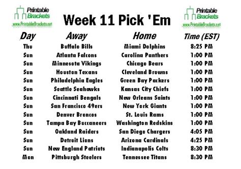 Nfl Pick Em Pro Football Pick Em