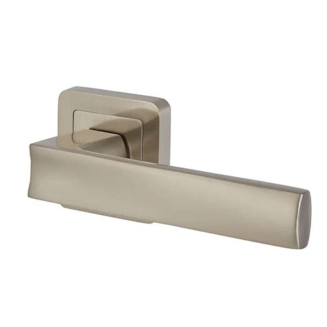 Colours Inya Nickel Effect Aluminium Straight Latch Door Handle L1275mm Diy At Bandq