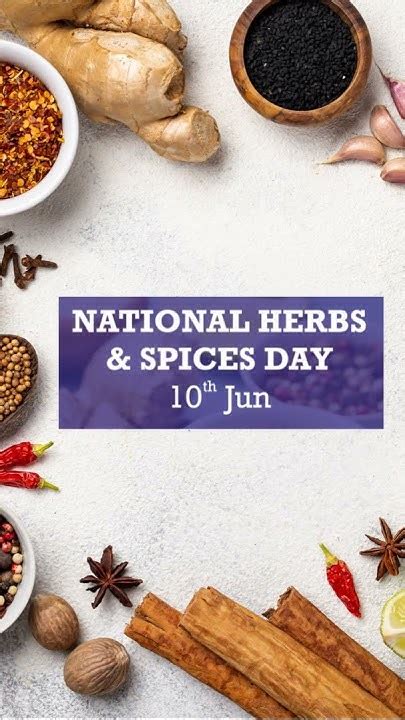 10th June National Herbs And Spices Day Youtube