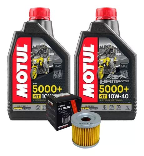 Kit Filtro De Óleo Dafra Next 250 E 2 Lts Motul 5000 10w40 Frete grátis