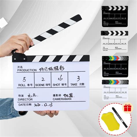 Director Video Scene Clapperboard Tv Movie Clapper Board Film Cut Prop