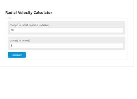 Radial Velocity Calculator - Calculator Academy