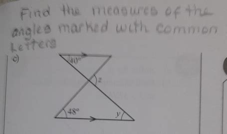 Solved Find The Measures Of The Angles Marked With Common Hefteng Math