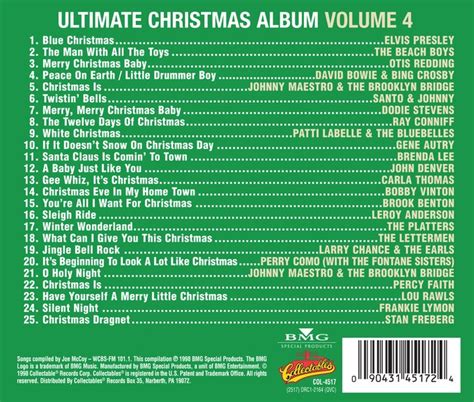 Ultimate Christmas Album Volume Cd Collectables Records