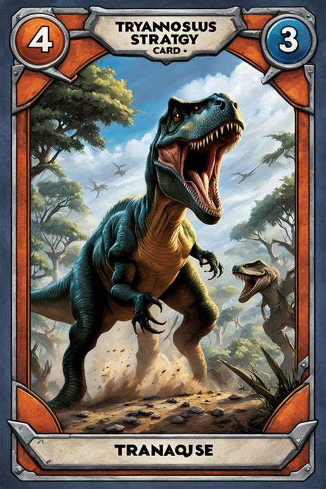 Imagine A Tyrannosaurus Rex Offensive Strategy Card By Bryan Griffin