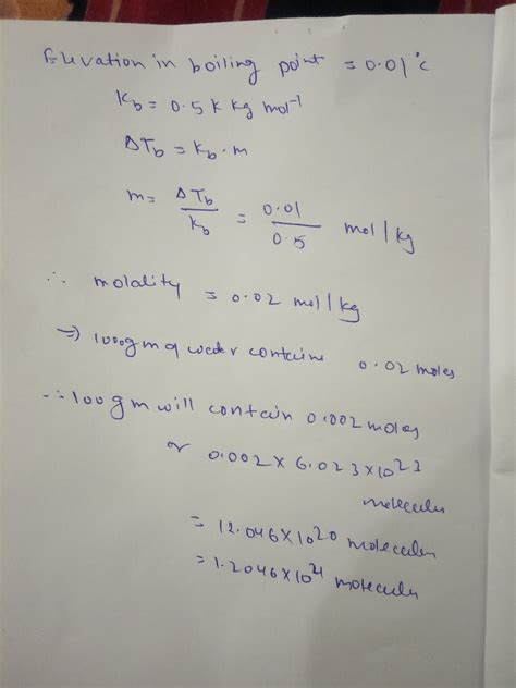 An Aqueous Solution Of Glucose Boils At 100010c The Molar Elevation