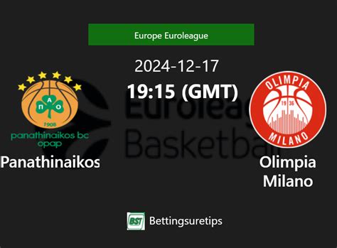 Panathinaikos Vs Olimpia Milano Prediction And Pick Europe Euroleague