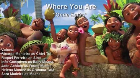 Moana Where You Are Portuguese Soundtrack Hq Youtube