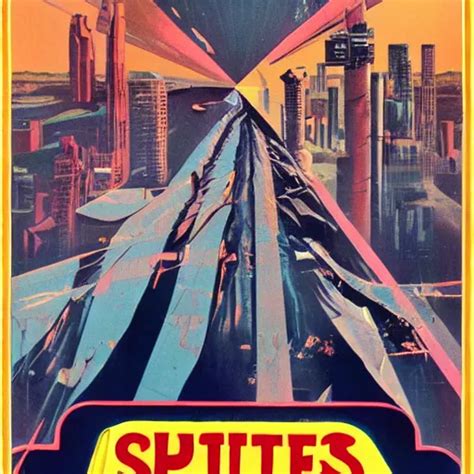 Retrofuturism Movie Poster Depicting Lots Of Splinters Stable