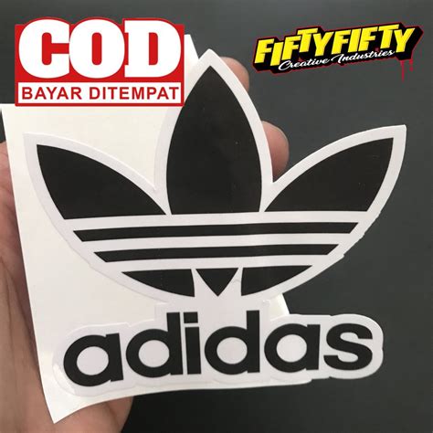 Jual Stiker Print Cut Adidas Stiker Printing Laminasi Glossy Stiker