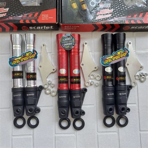 Tabung Shock Satria Fu Scarlet Plus Seal Oli Dan Seal Debu Bottom Shock