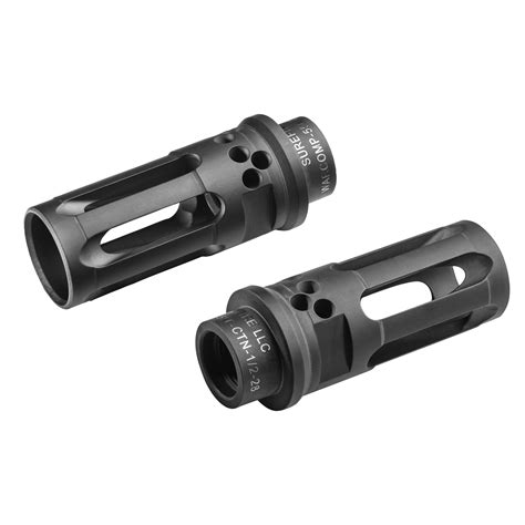 Surefire Warcomp Closed Tine Flash Hidersuppressor Adapter Flash Hider 12 X 28 Rh Black Ar