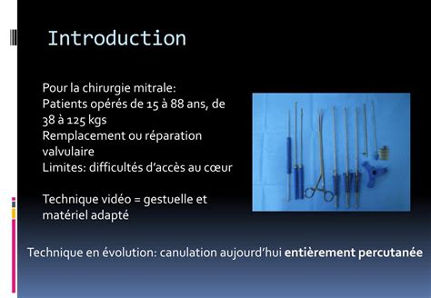 PPT La chirurgie cardiaque mini invasive assistée par vidéoscopie et