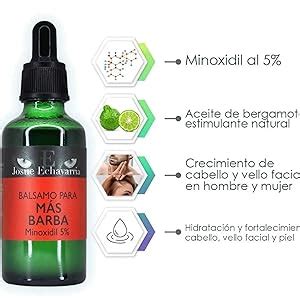 Tratamiento Para Barba Y Cabello Minoxidil 5 Con Bergamota 50ml