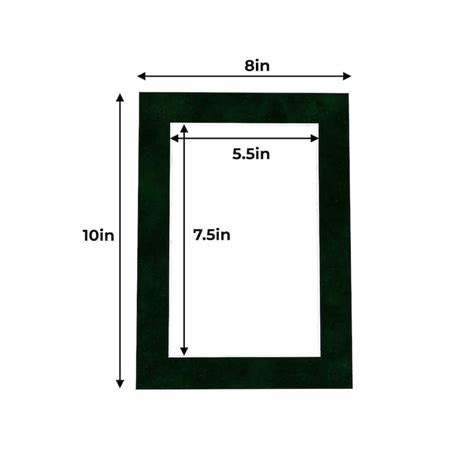 8x10 Mat For 6x8 Photo Green Suede Matboard For Frames Measuring 8 X