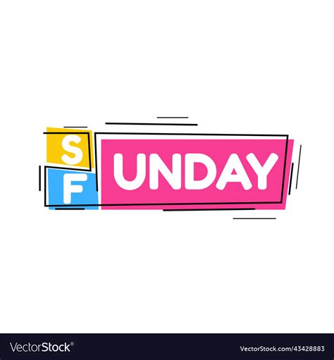 Sunday funday design Royalty Free Vector Image