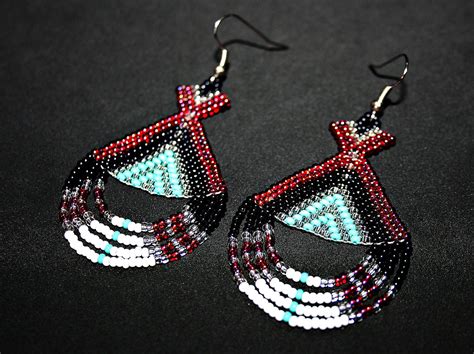 Native American Beaded Earrings Aztec Earrings Maya Earrings Inca